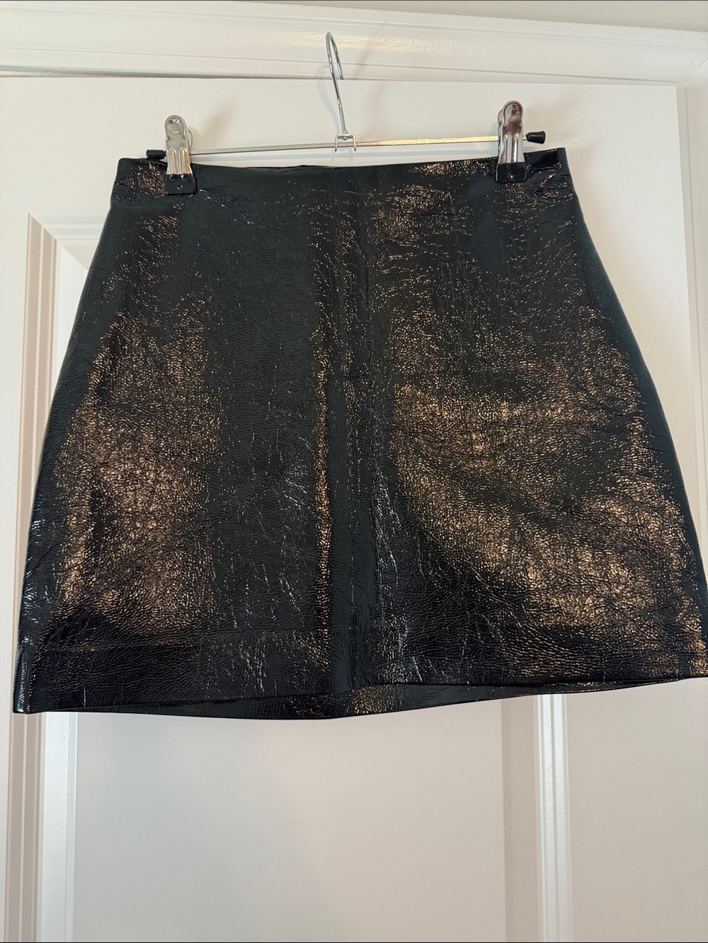 NWT! Express Black Faux Leather Mini Skirt